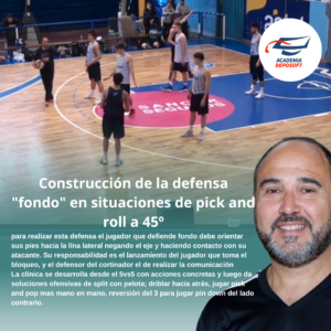 clinica de Chus Mateo defensa fondo en pick and roll 45 º