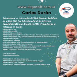 conferencias online de Carles Duran entrenador de basquetbol