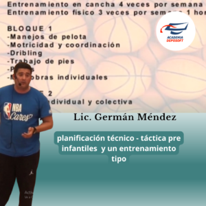 planificación tecnico tactica para pre infantiles y entrenamiento tipo