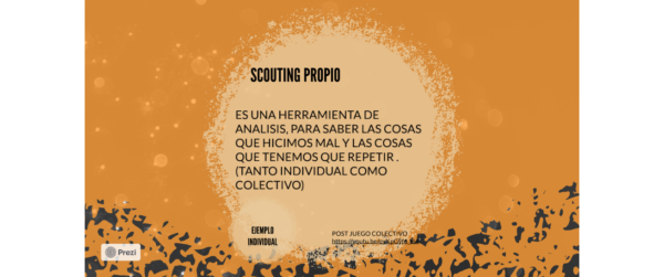 el scouting propio Gonzalo Perez extraido de su conferencia el entrenador asistente scouting