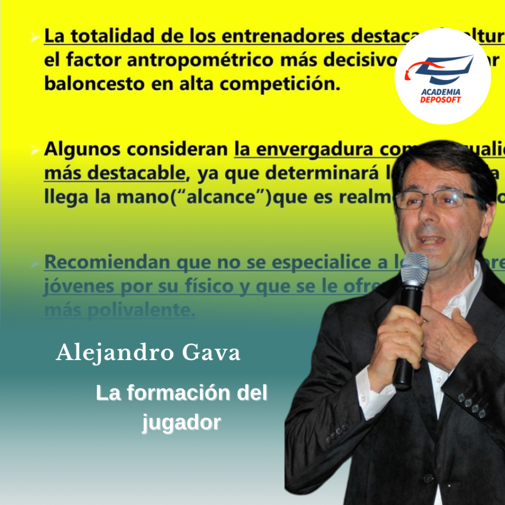 medios y procesos en la formación de un jugador de basquetbol video curso de Alejandro Gava