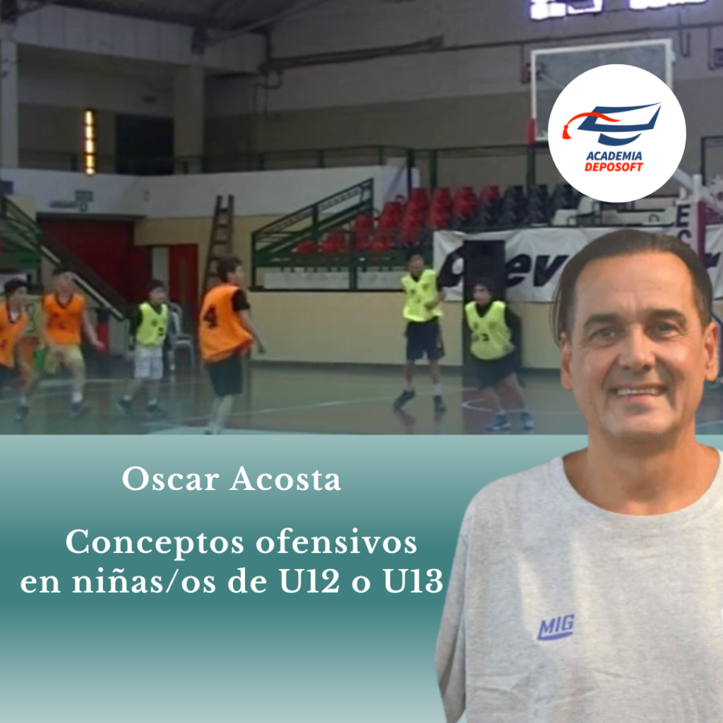 incorporar conceptos ofensivos en alumnos y jugadores de 12 y 13 años que practican basquetbol