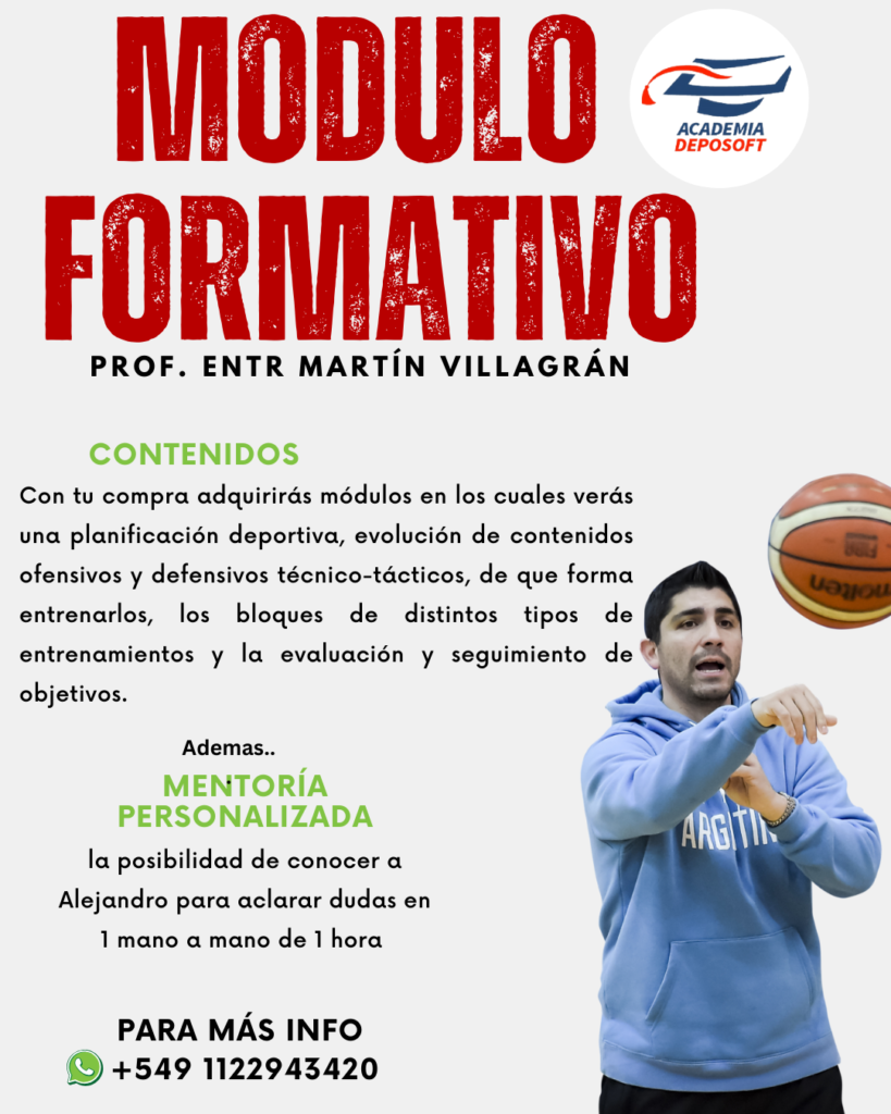 curso de basquet con Martín Villagrán