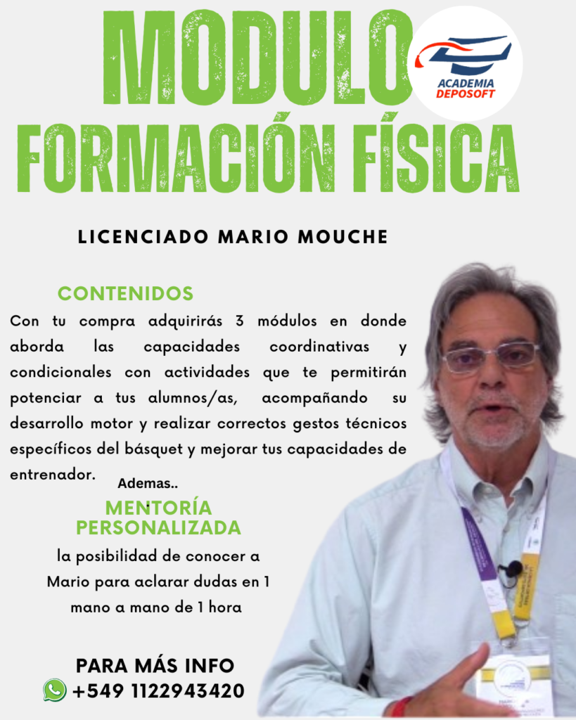 Mario Mouche Mentorías en Preparación fisica y basquetbol
